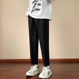AIDASE  -  Summer Suit Pants Men Slim Fit Fashion Social Mens Dress Pants Korean Loose Straight Casual Pants Mens Office Formal Trousers aidase-shop