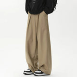 AIDASE  -  Men's Wide-Leg Trousers Trend Loose Straight -leg Casual Pants High Street Stylish Solid Color All-match Clothing aidase-shop