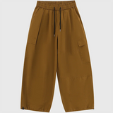 AIDASE  -  100% Cotton Men Cargo Pants Japanese Hip Hop Vintage Wide Leg Straight Regulate Trouser Leg Big Pocket Y2K Drawstring Bloomers aidase-shop