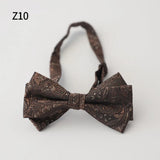 AIDASE  -  12*6CM Luxury Paisley Bow Ties For Men Adult Gray Brown Floral Soft Bowties Wedding Party Groom Formal Butterfly Shirt Accessory aidase-shop