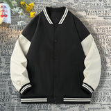 Aidase Man’s Varsity Baseball Jacket Retro Multi-coloured Bomber Jacket Preppy Style Streetwear Men Women Coat Loose Fit Outwear aidase-shop