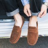 AIDASE  -  Men's Loafers Hot Selling Spring Autumn Men's Suede Leather Shoes for Commuting Massage Sole Flat Bottomed Walking Shoes aidase-shop