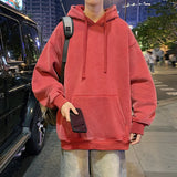 Aidase 2024 Spring Autumn Men Hoodies Fashion Hip Hop Hooded Oversized Sweatshirt Solid Casual Streetwear Loose Hoody Sweatshirts M-5XL aidase-shop