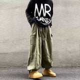 Aidase Japanese Men's Y2K Vintage Casual Cargo Baggy Wide Leg Pants Sweatpants Hip Hop Track Pants Men Harajuku Korean Style