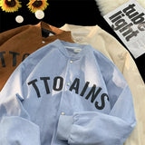 AIDASE  -  Suede Printed Baseball Uniform Jacket Men Spring Autumn American Retro Loose Casual Versatile Sports Jacket Preppy Button Coat aidase-shop