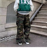 AIDASE  -  American High Street Retro Hiphop Camouflage Work Pants Slimming Casual Pants for Men And Women Loose Fit Comfortable Trousers aidase-shop