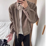 AIDASE  -  American Retro Workwear Harington Jaet Men Loose Casual Trend Spring Autumn Plaid  Baseball Coat Youth ular aidase-shop
