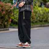 Aidase Japanese Cargo Pants Men Women Vintage Loose Solid Color Trousers American High Street Casual Pants Hip-hop Streetwear Unisex aidase-shop