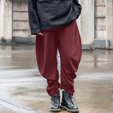AIDASE  -  Men Irregular Pants Solid Color Joggers Elastic Waist Trousers Men Streetwear INCERUN Loose Fashion Casual Male Long Pants aidase-shop