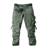 AIDASE  -  Men's Cargo Pants Solid Loose Multi-Pocket Cotton Casual Work Trousers Windproof Safari Style Full Length Pants Without Belt aidase-shop
