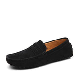 AIDASE  -  Large Size Men's Casual Bean Bean Shoes Faux Suede Cowhide Lazy Shoes Breathable Rubber Sole Comfortable Low Cut Slip-On aidase-shop