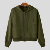 AIDASE  -  Men Hoodies Solid Color Zipper Hooded Long Sleeve Casual Male Sweatshirts Streetwear Spring Fashion Outerwear Men aidase-shop