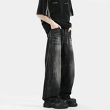 Aidase American High Street Hip Hop Y2k Loose Jeans Men 2025 Spring And Summer Thin Fashion Trend Washed Straight Flared Trousers Men