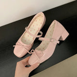 AIDASE  -  Leather Women Mary Jane Shoes Fashion Shallow Butterfly-knot Shoes Spring Autumn Wedding Party Shoes aidase-shop
