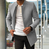 AIDASE  -  Men's Windbreaker Coats Business Casual Wool Blends Jackets Men Autumn Winter Fashion Stand Collar Vintage Outwear Man Clothing aidase-shop