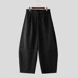 AIDASE  -  Men Striped Pants Button Loose Joggers Casual Wide Leg Trousers Men Streetwear Baggy Fashion Leisure Long Pants Men aidase-shop