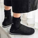 AIDASE  -  Half Slippers Outdoor High Quality Anti-slip Men Leisure Shoes Summer Mesh Breathable Soft Comfortable Flat-bottomed Slippers aidase-shop