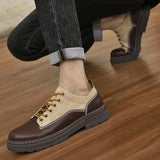 AIDASE  -  Fashionable Urban Thick Soled Anti Slip Workwear Shoes Branded Genuine Leather Business Oxford Shoes High-quality Soft Men Shoes aidase-shop