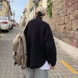 AIDASE  -  Autumn and Winter Korean Men's Sweater Loose Fashion Lazy Pullover Long Sleeve Knitted Sweater New Style aidase-shop