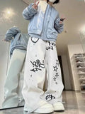 AIDASE  -  Streetwear Loose Straight Wide Leg Joggers Men Spring And Autumn Casual Pants Y2k Letter Graffiti Trousers Men Clothing aidase-shop
