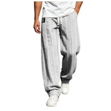 AIDASE  -  H Apparel Men'S Casual Pants Spring And Summer Straight Loose Lace Up Sports Casual Pants Jacquard Pants Pantalones Hombre aidase-shop