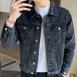 Aidase Jeans Coat for Men Black Autumn Denim Jackets Man High Quality Winter Low Cost Joker Fashion Large Size Menswear New in Y2k aidase-shop