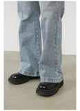 AIDASE  -  Washed To Make Old Loose Micro-flared Jeans, Men's Four Seasons New Fashion Straight Wide-leg Pants, Casual Floor-length Jeans aidase-shop