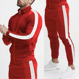 AIDASE  -  autumn and winter new casual men's sports suits, color matching men's clothing, casual suits hooded trendy sports aidase-shop