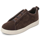 AIDASE  -  Spring men's thick soled board shoes high-quality suede leather casual sports shoes comfortable and fashionable low top shoes aidase-shop
