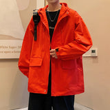 Aidase Black Men Hooded Jacket Bomber Jacket Spring and Autumn Men's Windbreakers Zipper Coats Loose Cargo jackets Outerwear 5XL aidase-shop