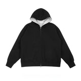 AIDASE  -  Mens Autumn Spring Contrast Color Cardigan Hooded  Thick Premium Loose Heavyweight Top Men's hoodie ventilate essentials hoodie aidase-shop