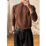AIDASE  -  Fce Lined mid Ne Knitted Sweater for Men Autumn Winter f High Collar Warm Base Layer irt Casual Sle Polyeste... aidase-shop
