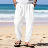 AIDASE  -  Men's Lightweight Textured Beach Pants Drawstring Waist Jogger Trousers Casual Loose Fit Summer Bot for Vaion aidase-shop