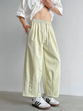 AIDASE  -  Summer Men's Linen Wide-Leg Cropped Pants High Waist Drawstring Casual Trousers aidase-shop