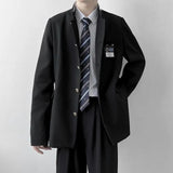 Aidase Mens Japanese College Student Uniform Jacket 2024 New Spring College Style Trend School Uniform Stand Collar Suit Jacket Unisex aidase-shop