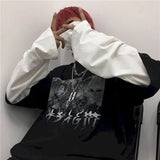 AIDASE  -  T-shirt Cross of Thorns fake two-piece for men women long-sleeved dark hip-hop loose large size autumn new trend top Simplicity aidase-shop