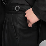88.33Aidase Italian High Waist Pant Dress Pant Men Black Pantalon Homme Business Versatile Draped Trousers Gentlemen Office Trousers Men aidase-shop
