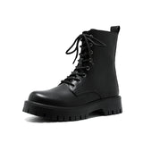 Aidase Autumn Men Japan Karajuku Korean Style Fashion High Top Streetwear Thick Platform Boots Casual Leather Shoes Male Lace Up Shoes aidase-shop
