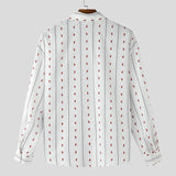 AIDASE  -  Men Shirt Striped Printing Lapel Long Sleeve Loose Men Clothing Streetwear Fashion Casual Tops Male Shirts S-5XL aidase-shop