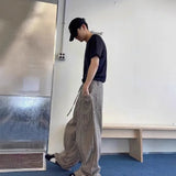 AIDASE  -  Loose Vertical Striped Casual Pants Men Women Straight Leg Floor-Length Retro Lazy Style Versatile Fashion Brand Spring Autumn aidase-shop