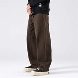 AIDASE  -  Spring Autumn American New Fashion Men's Solid Color Loose Casual Trendy Daily Basic Straight Outdoor Cargo Trousers Male Pants aidase-shop