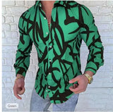 AIDASE  -  Men's Slim Fit Long Sve irt Printed 3D Collar Button up Casual Faion Breathable Comfortable Skin-Friendly Summer shirt aidase-shop