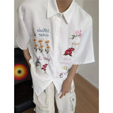 AIDASE  -  Summer Large Size 250 Pou Retro Wfle Pattern  Floral irt Men Loose Lazy Sle Casual Long Sve Youth Faion aidase-shop