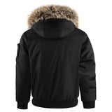 AIDASE  -  European New Fashion Men's Solid Color Loose Simple Basic Casual Trendy Daily Hooded Quilted Coats Male Faux Fur Collar Parkas aidase-shop