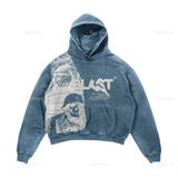 AIDASE  -  American New High Street Casual Loose Y2K Clothes Sunflower Pattern Printing Hoodies Harajuku Vintage Kawaii Zipper Sweatshirts aidase-shop