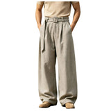 AIDASE  -  Men Sweatpants Korean Fashion Sportswear Mens Wide Leg Old Baggy Pants Casual Zipper Fly Pants Elastic Waist Roupas Masculinas aidase-shop