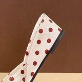 AIDASE  -  Summer Thick Heel Mules Shoes Elegant Butterfly-knot Vacation Dress Sandalias Gladiator Women Polka Dot Slippers aidase-shop