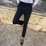 Aidase Men's Social Trousers Masculina Suit Trousers Man Formal Pants Spring Men Dress Pants Slim Fit Black White Pantalones Hombre aidase-shop