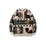 AIDASE  -  European American Vintage New Fashion Men's Color-coded Casual Trendy Simple Loose O-neck Long Sleeve Knitted Sweater Pullovers