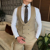 AIDASE  -  Gentleman 3 Piece Men Suits Coat Vest Pants Groom Business Suit Business Wedding Blazer Pants Prom Party Jacket Size Customized aidase-shop